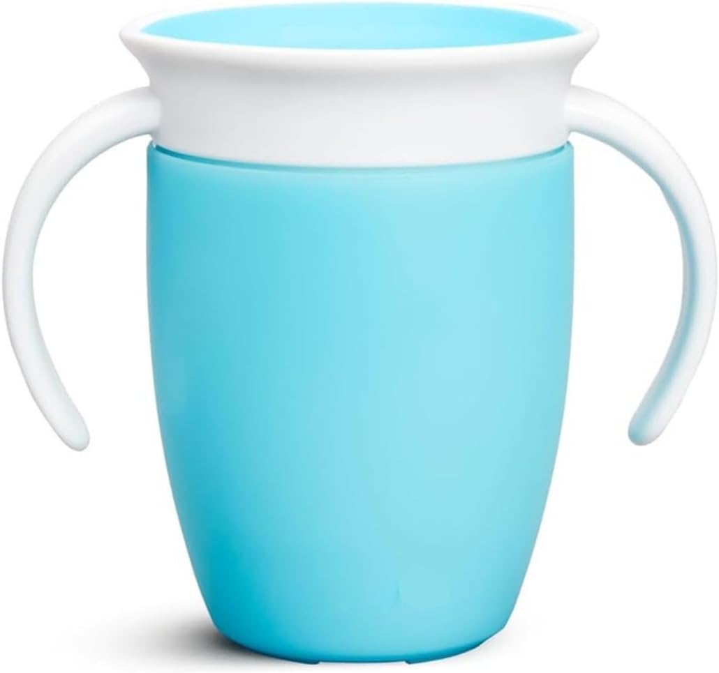 INNTRAW Baby Sippy Cup 200ml | 360° Spill Proof & Leak Proof Silicone Training Cup with Handles | BPA Free Transition Sipper for Babies & Toddlers (Blue)