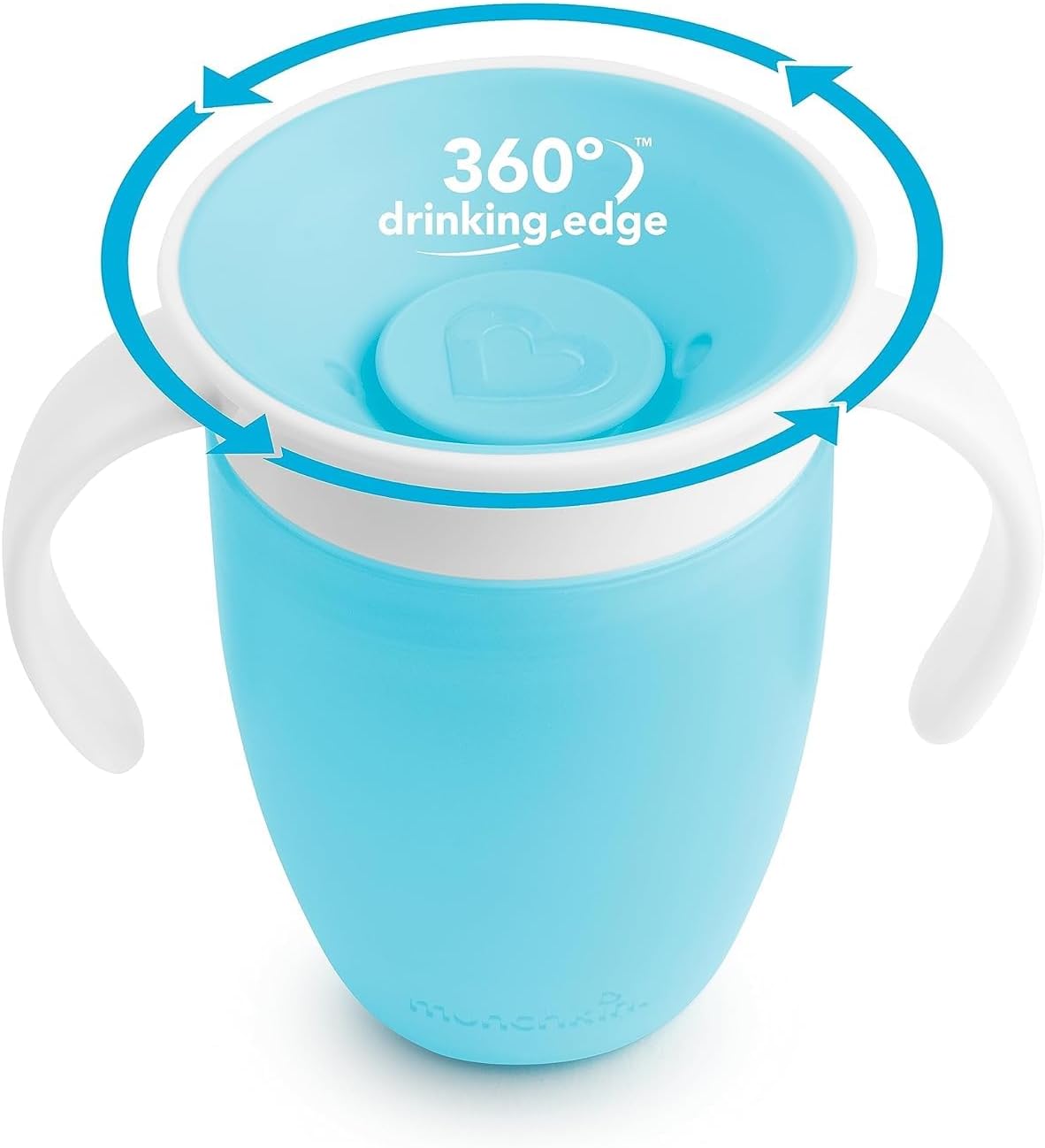 INNTRAW Baby Sippy Cup 200ml | 360° Spill Proof & Leak Proof Silicone Training Cup with Handles | BPA Free Transition Sipper for Babies & Toddlers (Blue)