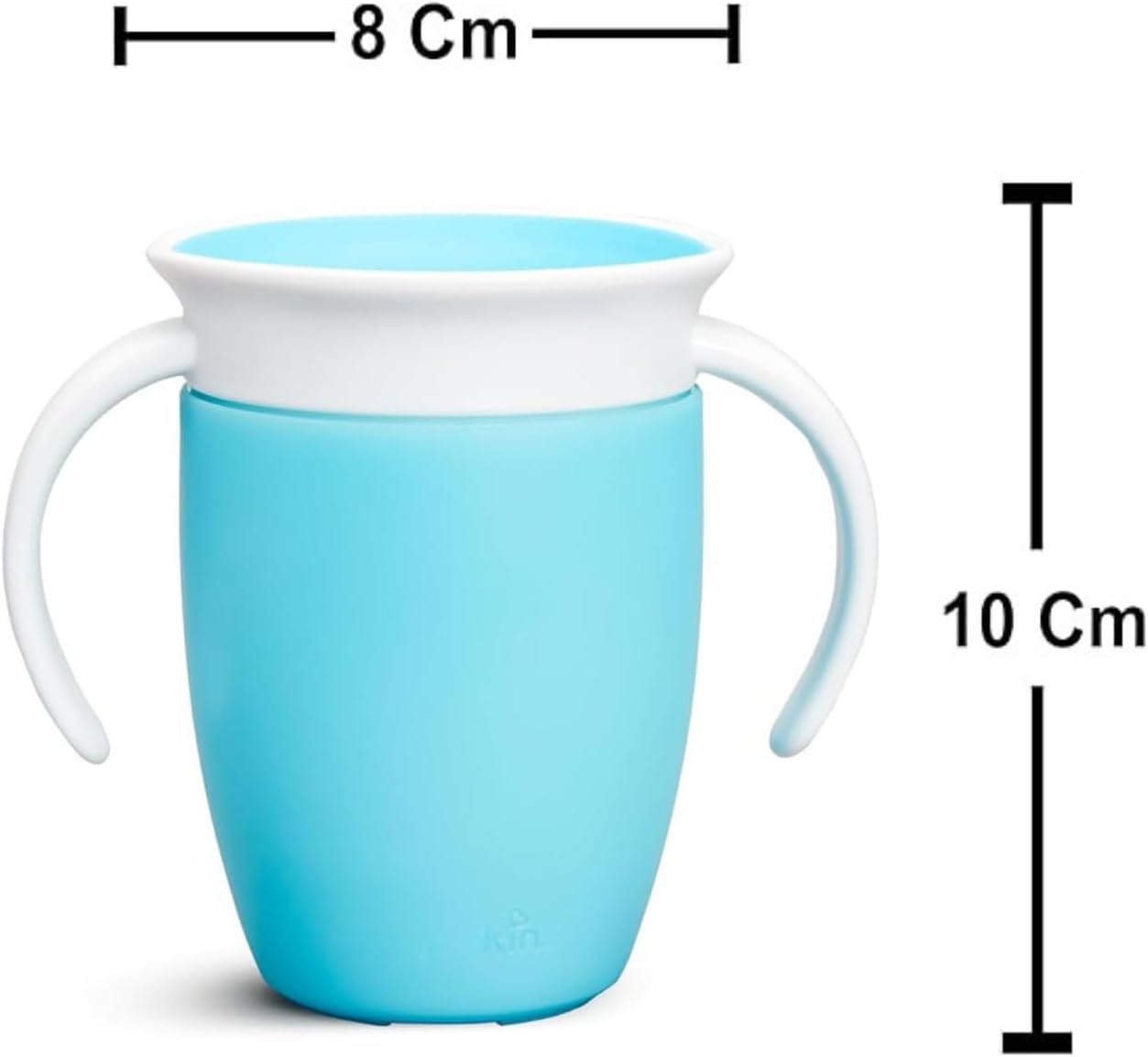INNTRAW Baby Sippy Cup 200ml | 360° Spill Proof & Leak Proof Silicone Training Cup with Handles | BPA Free Transition Sipper for Babies & Toddlers (Blue)