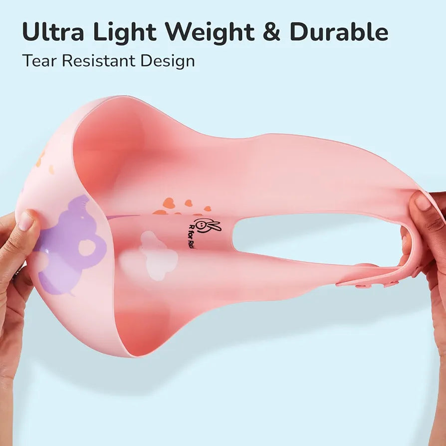 R for Rabbit Premium Silicone Baby Bib | Mess-Free Feeding with Food Catcher Pocket | Soft, Waterproof, BPA-Free & Adjustable