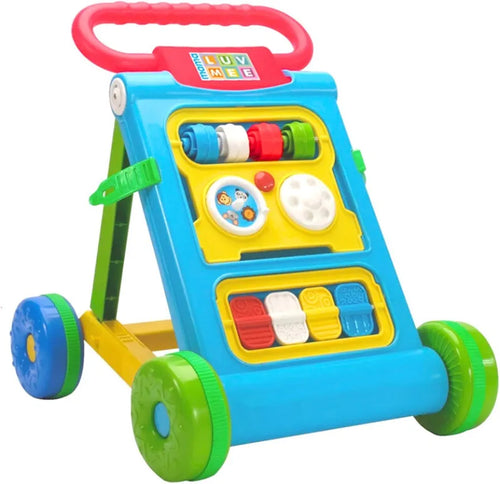 Mama Luv Mee Baby Activity Walker & Learning Push Walker | Musical Foldable Walker with Toy Bar | for Babies 6–18 Months